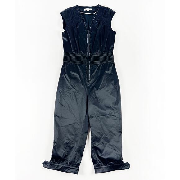 M by Madonna x H&M vintage y2k black satin rhinestone jumpsuit size s/m - Picture 1 of 7